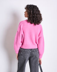 WOOLY CARDIGAN BENI BONBON PINK von JAN `N JUNE