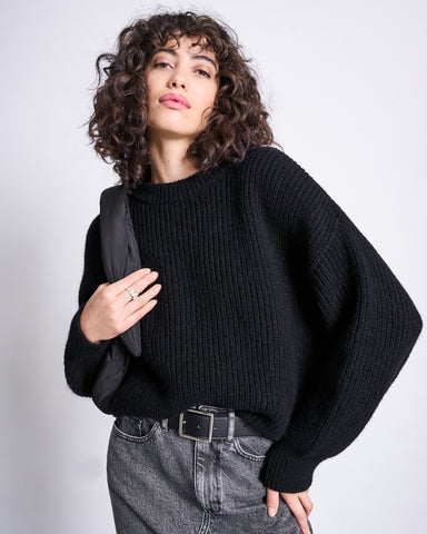 WOOLY JUMPER ANI BLACK von JAN `N JUNE