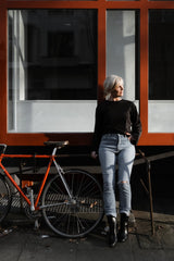 Organic Longsleeve FLOW black - handmade with Love