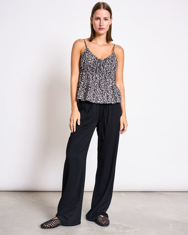 SPAGHETTI TIE TOP EBUR LEO PRINT von JAN N JUNE