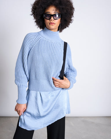 JUMPER OLA MID BLUE GOTS von JAN N JUNE