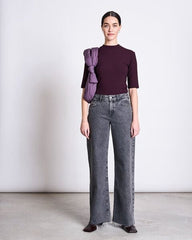 LYOCELL RIB T-SHIRT NINA CHERRY LAQUER von JAN `N JUNE