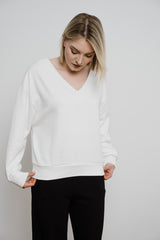 Organic Sweatshirt HAEPPY white