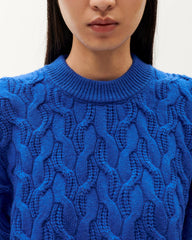 BLUE CARMEN KNITTED SWEATER von THINKING MU