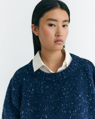 NAVY LIZA KNITTED SWEATER von THINKING MU